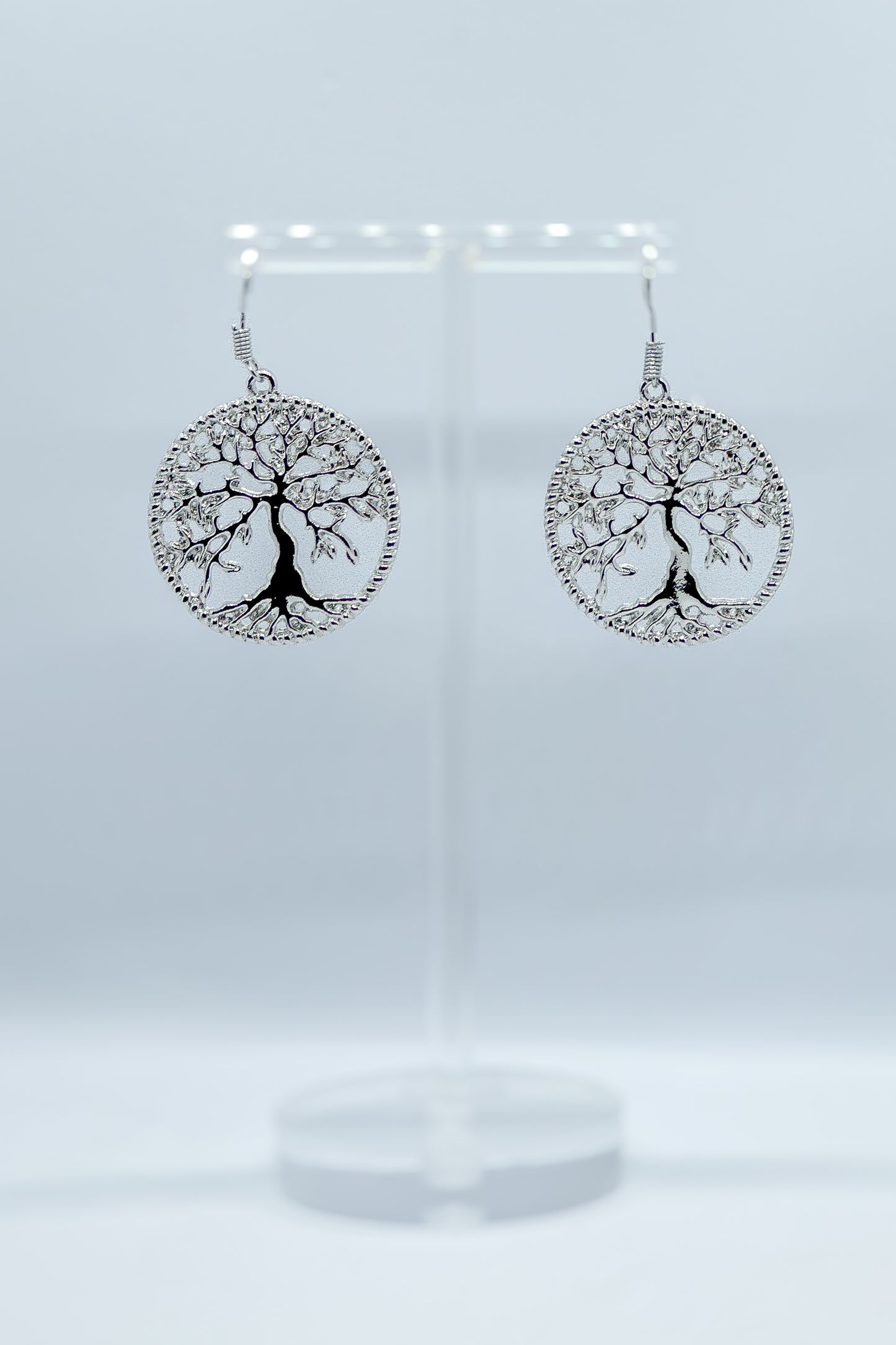 Silvery Tree Earrings