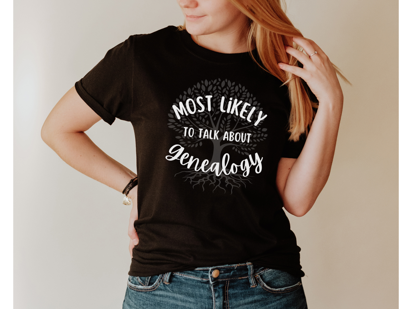 Most Likely to Talk About Genealogy T-Shirt