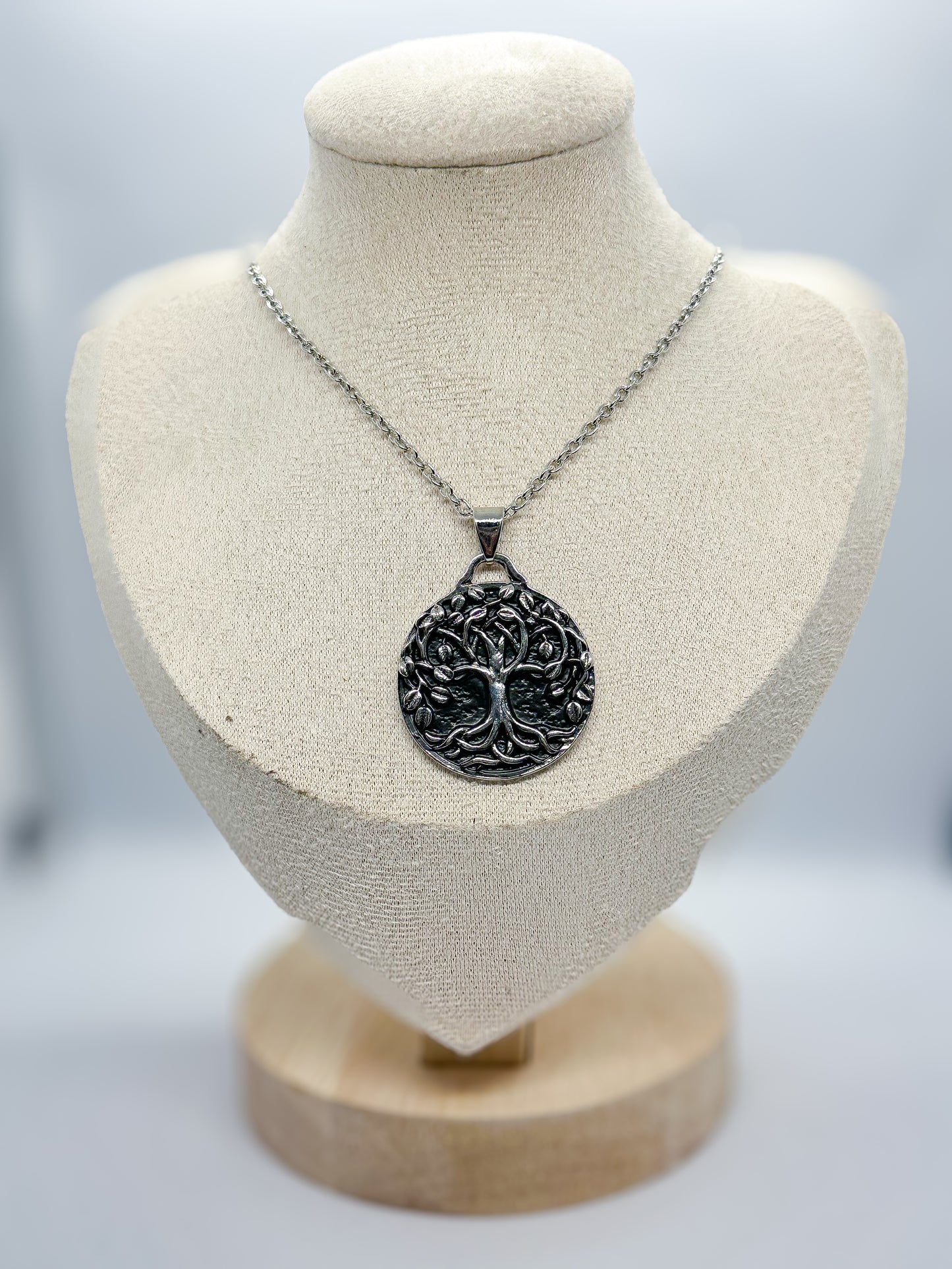 Black Metal Tree of Life Necklace