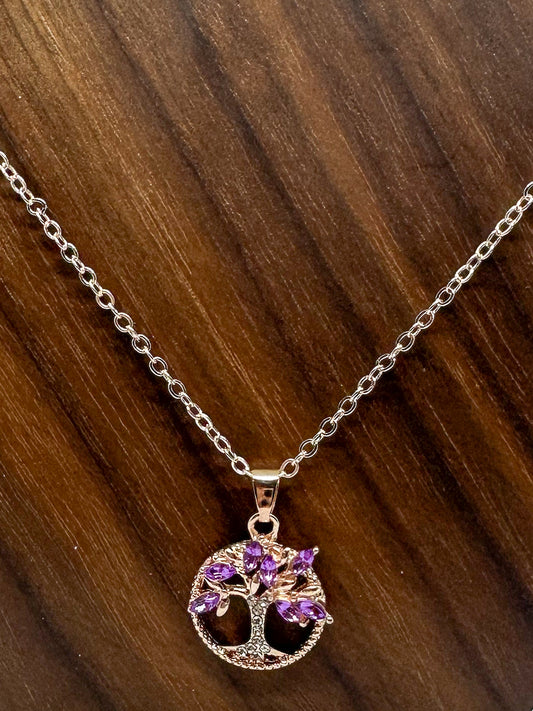 Rose Gold Tree Necklace